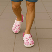 Polynesia Breast Cancer Awareness Clogs Shoes No One Fights Alone Turtle Ribbon - Black Version LT14 - Polynesian Pride