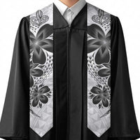 Polynesia Floral Tattoo Graduation Stole With White Plumeria LT05 - Polynesian Pride