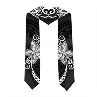 Polynesia Graduation Stole Black Floral Pattern LT05 - Polynesian Pride