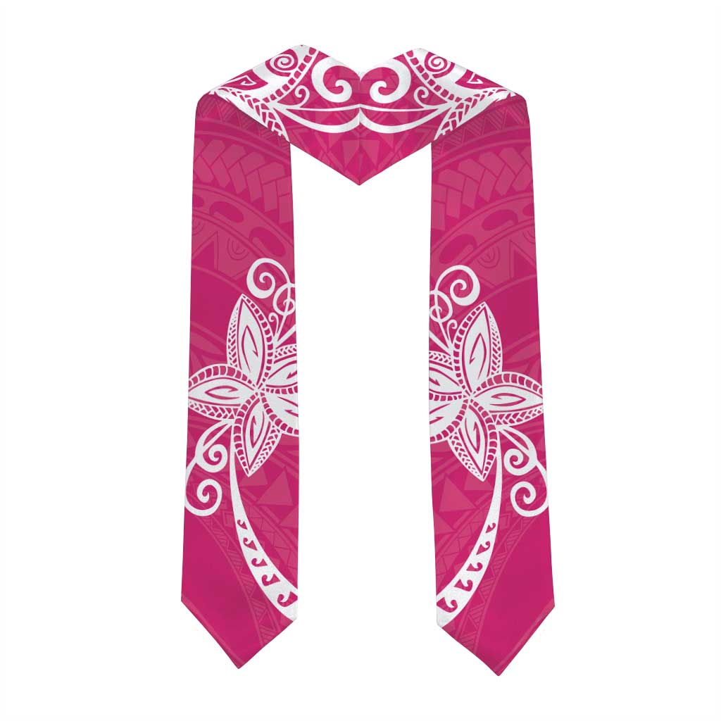 Polynesia Graduation Stole Pink Floral Pattern LT05 - Polynesian Pride