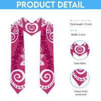 Polynesia Graduation Stole Pink Floral Pattern LT05 - Polynesian Pride