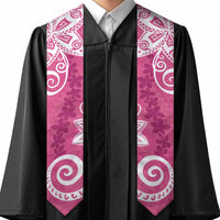 Polynesia Graduation Stole Pink Floral Pattern LT05 - Polynesian Pride