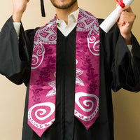 Polynesia Graduation Stole Pink Floral Pattern LT05 - Polynesian Pride