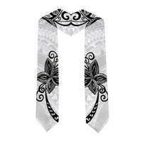 Polynesia Graduation Stole White Floral Pattern LT05 - Polynesian Pride