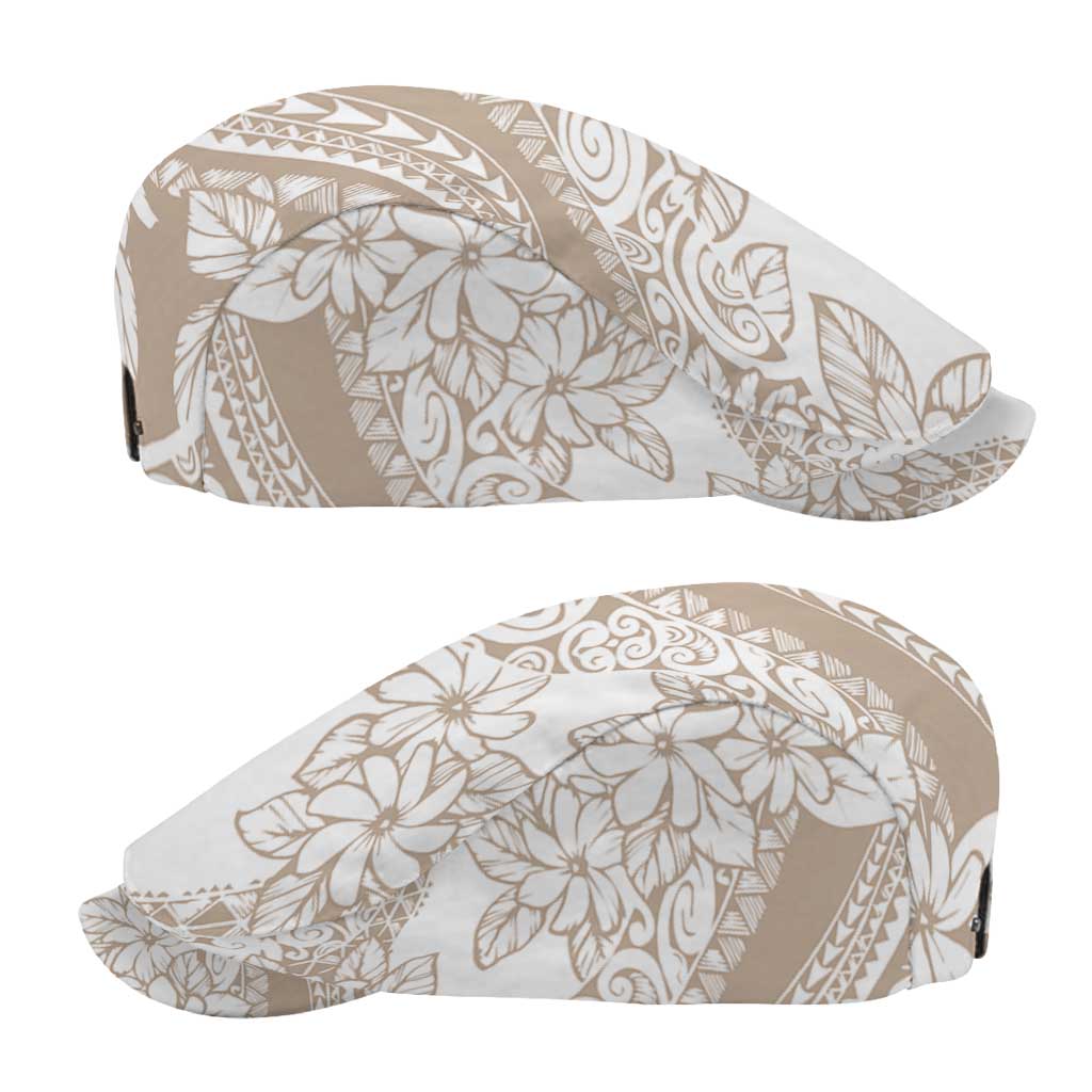 Polynesia Jeff Hat Polynesian Tropical Flowers Beige Pastel Vibes - Polynesian Pride