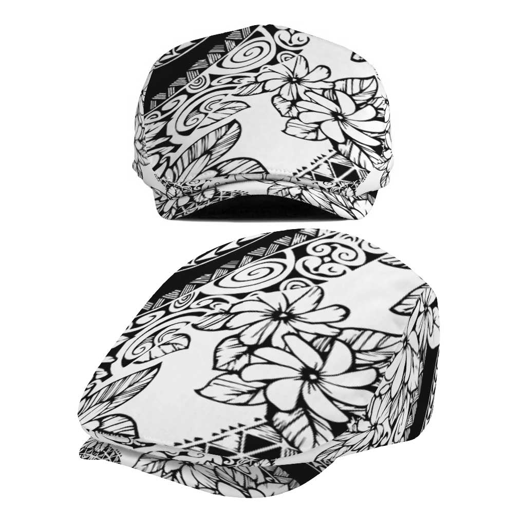 Polynesia Jeff Hat Polynesian Tropical Flowers Black Pastel Vibes - Polynesian Pride
