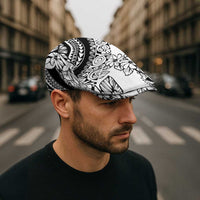 Polynesia Jeff Hat Polynesian Tropical Flowers Black Pastel Vibes - Polynesian Pride