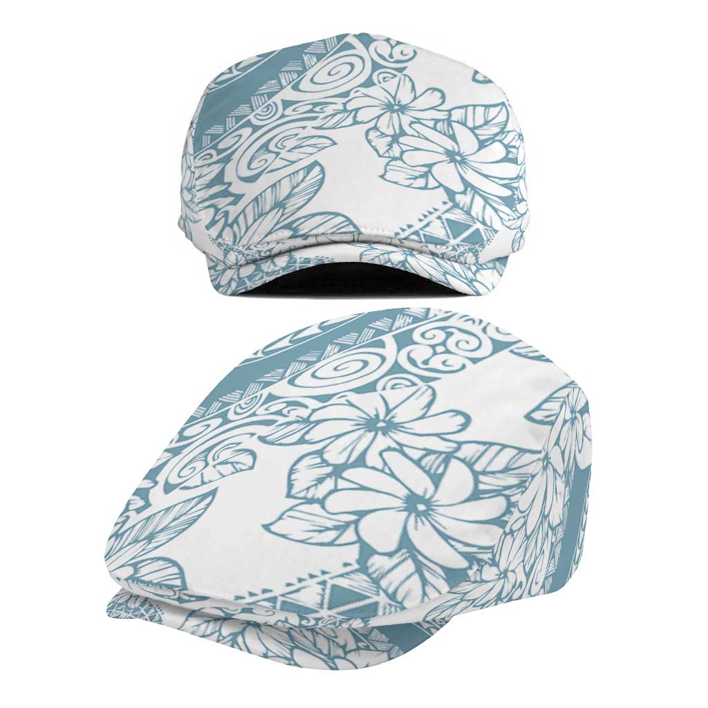 Polynesia Jeff Hat Polynesian Tropical Flowers Blue Pastel Vibes - Polynesian Pride