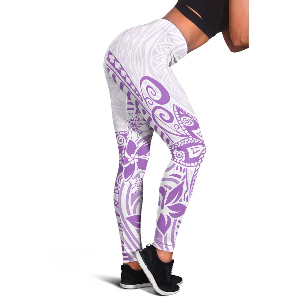 Polynesia Leggings Plumeria Lavender Curves