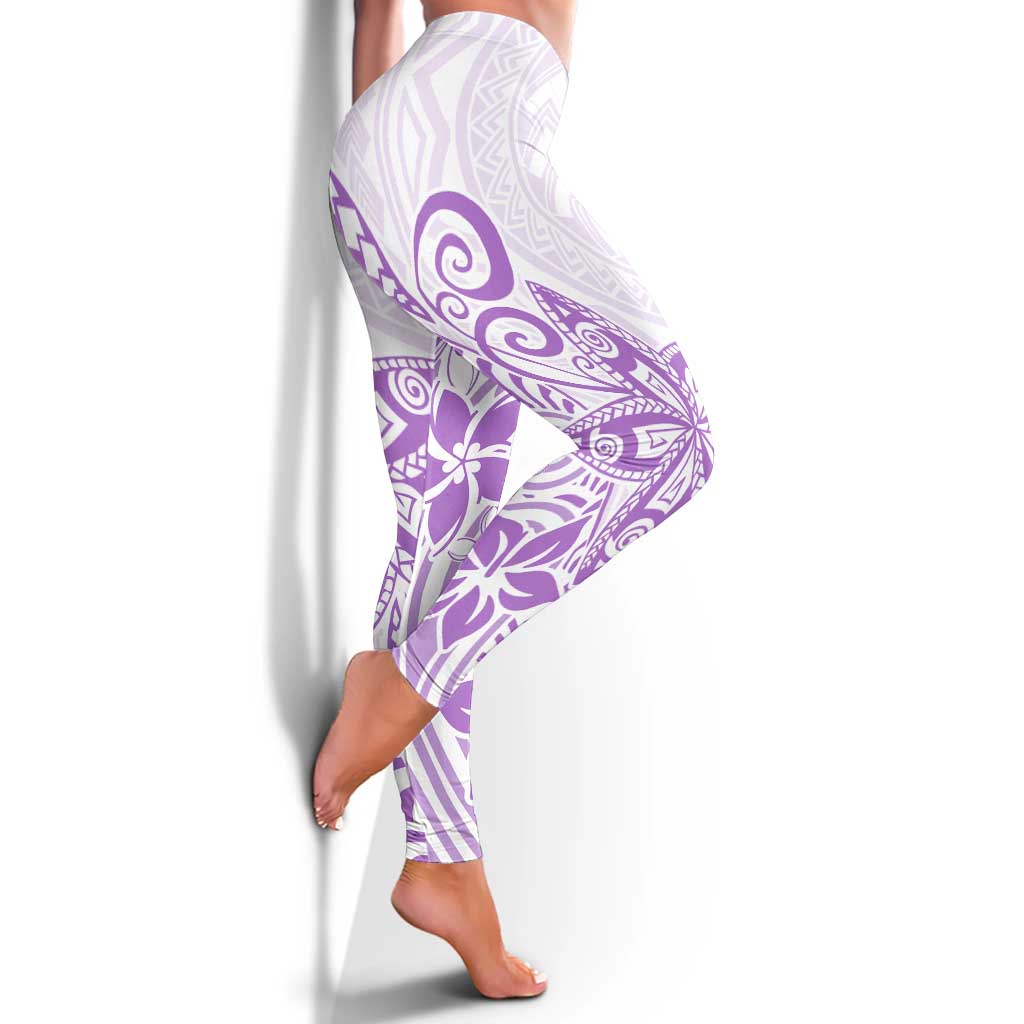 Polynesia Leggings Plumeria Lavender Curves