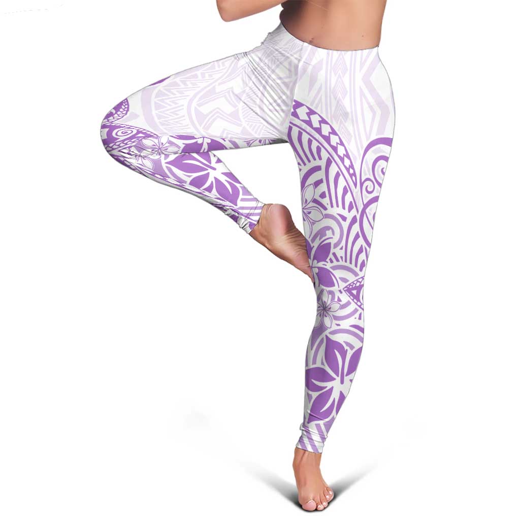 Polynesia Leggings Plumeria Lavender Curves