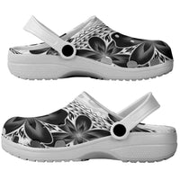 Polynesia Romantic Valentine Clogs Shoes Sea Turtle Couple With White Plumeria LT05 - Polynesian Pride