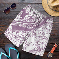 Polynesia Shorts for Men Polynesian Tropical Flowers Purple Pastel Vibes LT14 Purple - Polynesian Pride