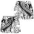 Polynesia Shorts for Women Polynesian Tropical Flowers Black Pastel Vibes - Polynesian Pride