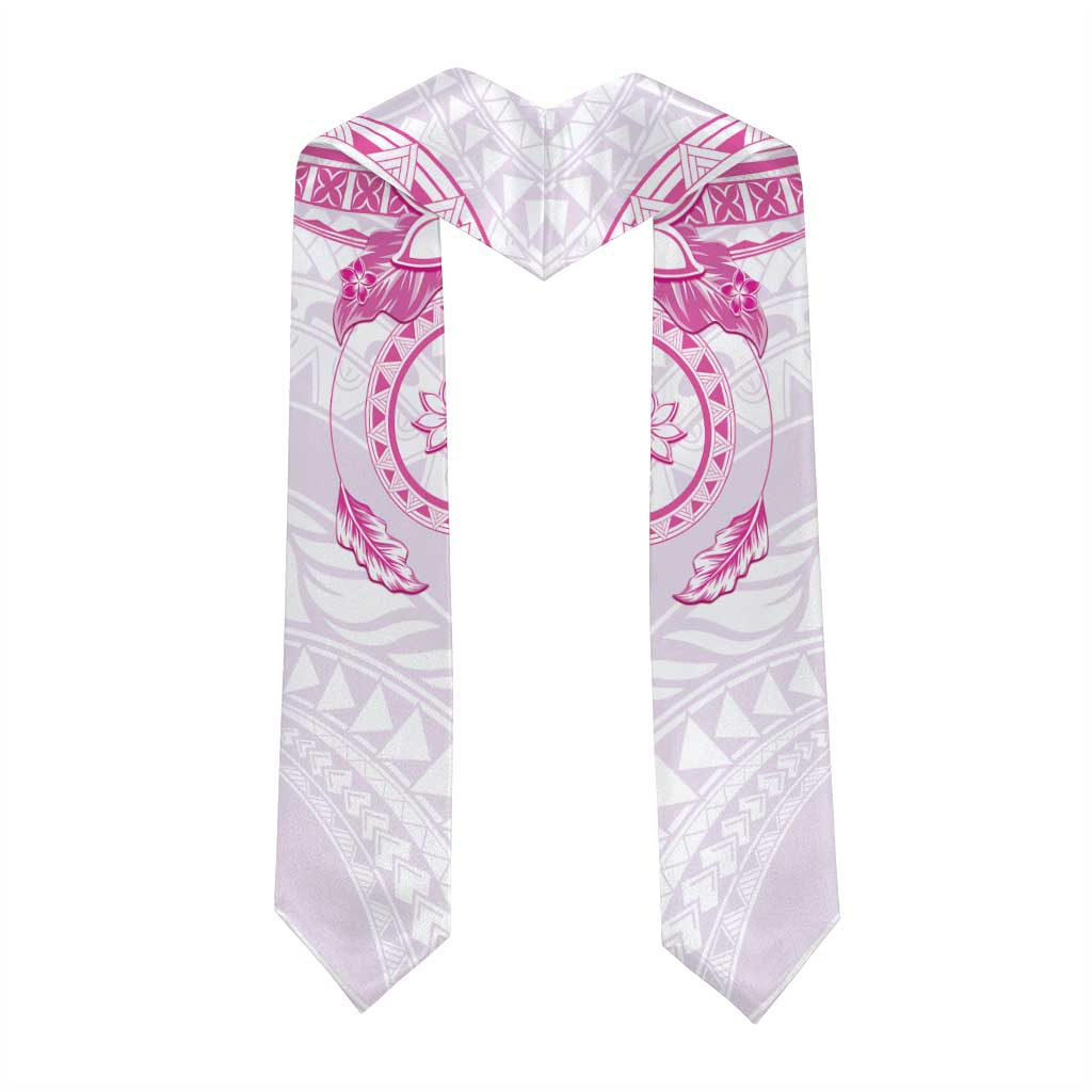 Polynesian Pattern With Plumeria Flowers Graduation Stole Pink LT05 - Polynesian Pride