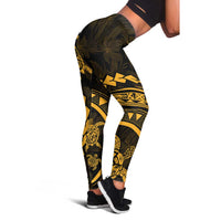 Polynesian Pride Leggings Turtle Hibiscus Luxury Style - Merigold - Polynesian Pride