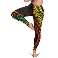 Polynesian Pride Leggings Turtle Hibiscus Luxury Style - Reggae Ver2 - Polynesian Pride