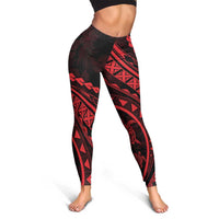 Polynesian Pride Leggings Turtle Hibiscus Luxury Style - Rose - Polynesian Pride