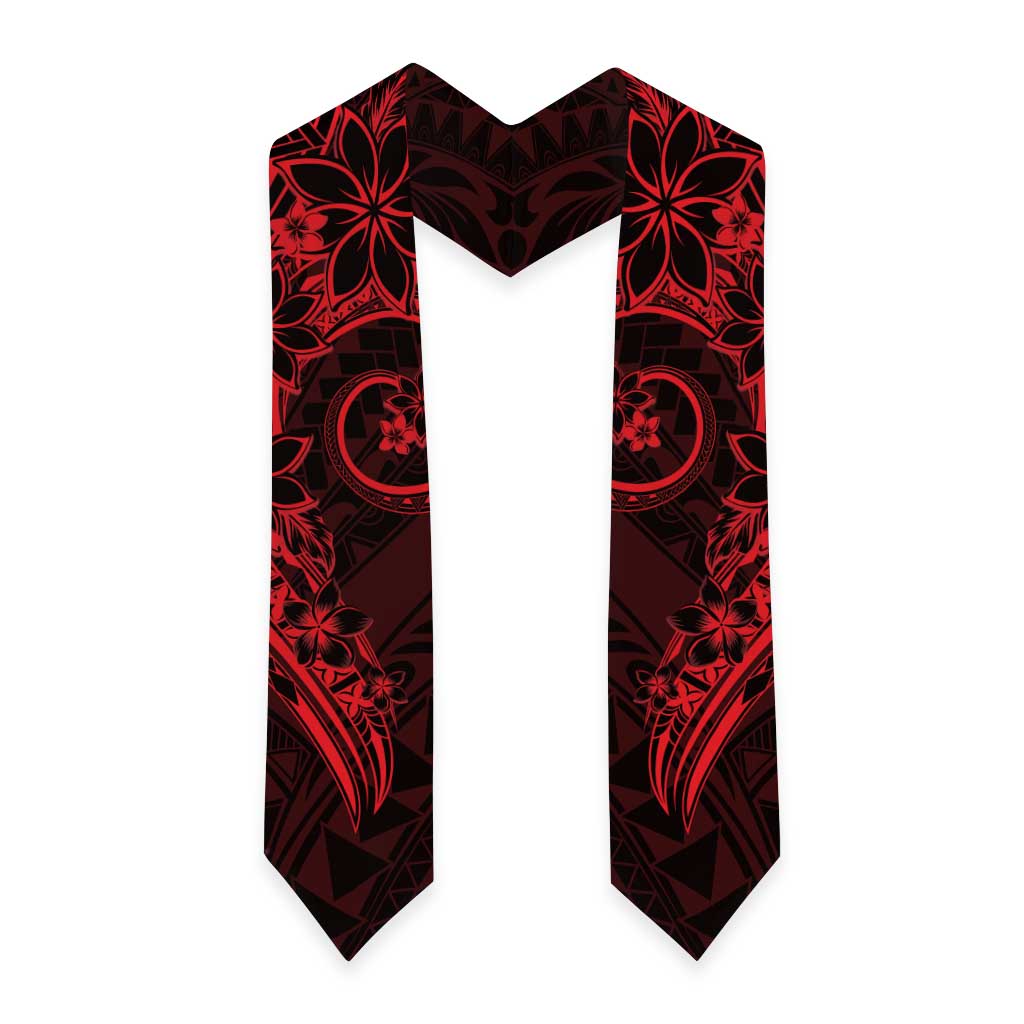 Polynesian Sunset Plumeria Graduation Stole Red Polynesian Tattoo LT05 - Polynesian Pride