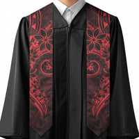 Polynesian Sunset Plumeria Graduation Stole Red Polynesian Tattoo LT05 - Polynesian Pride