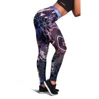 Polynesian Sunset Plumeria Leggings Galaxy Polynesian Tattoo - Polynesian Pride