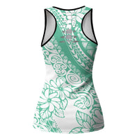 Polynesian Tiare Flower Cyan Pastel Hollow Tank Top LT14 - Polynesian Pride