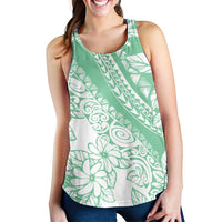 Polynesian Tiare Flower Cyan Pastel Women Racerback Tank LT14 - Polynesian Pride