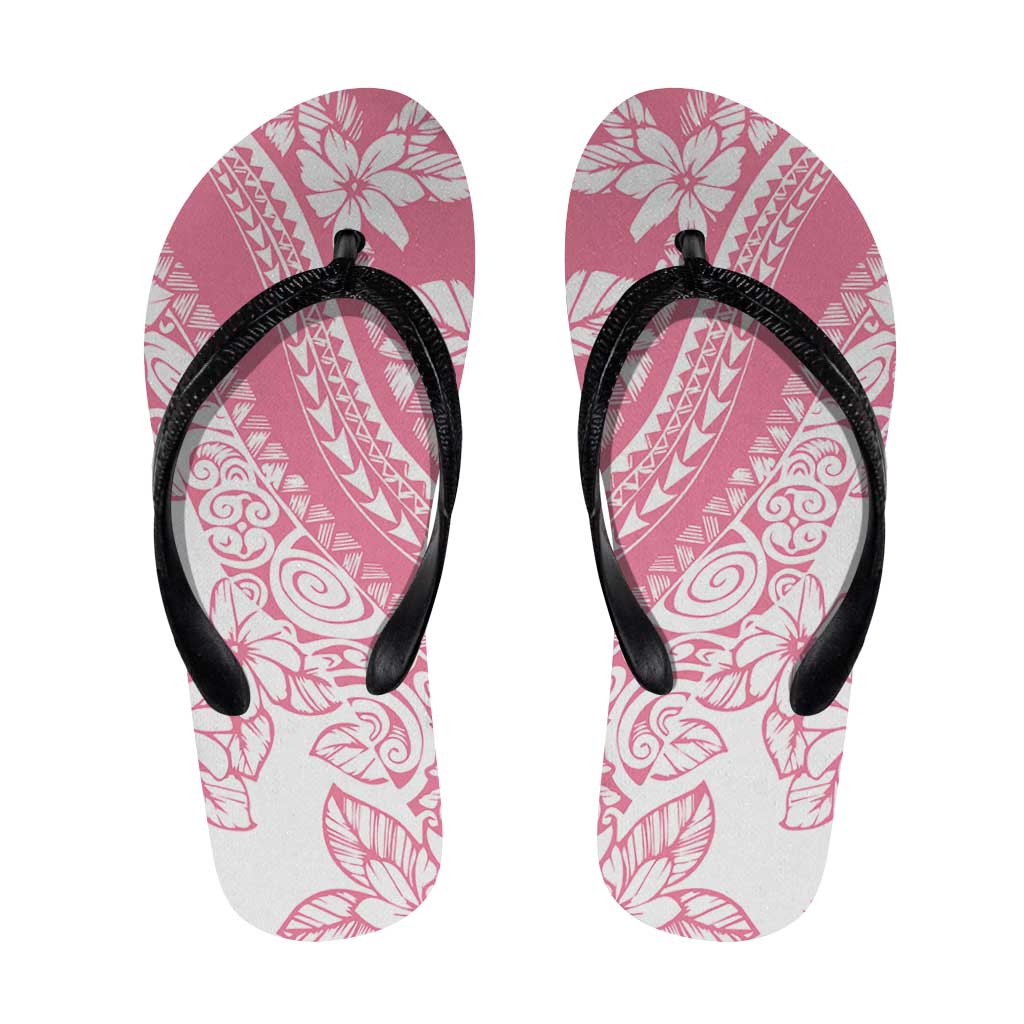 Polynesian Tiare Flower Pink Pastel Flip Flops LT14 Pink - Polynesian Pride