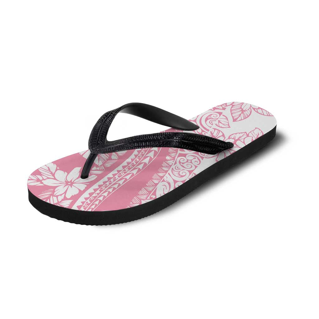 Polynesian Tiare Flower Pink Pastel Flip Flops LT14 - Polynesian Pride