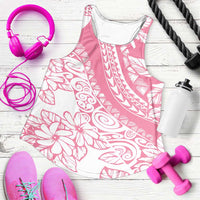 Polynesian Tiare Flower Pink Pastel Women Racerback Tank LT14 Pink - Polynesian Pride