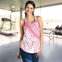 Polynesian Tiare Flower Pink Pastel Women Racerback Tank LT14 - Polynesian Pride