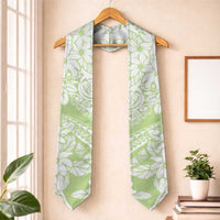 Polynesian Tiare Flower Sage Green Pastel Graduation Stole LT14 One Size Sage Green - Polynesian Pride