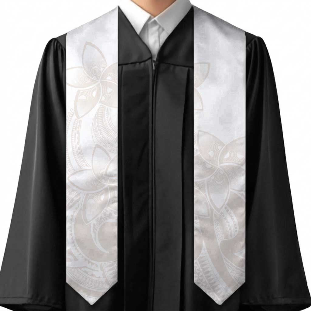 Polynesian Tribal Plumeria Lotu Tamaiti Graduation Stole Pastel Nude LT9 - Polynesian Pride