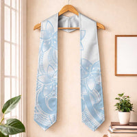 Polynesian Tribal Plumeria Lotu Tamaiti Graduation Stole Pastel Sky Blue LT9 One Size Blue - Polynesian Pride