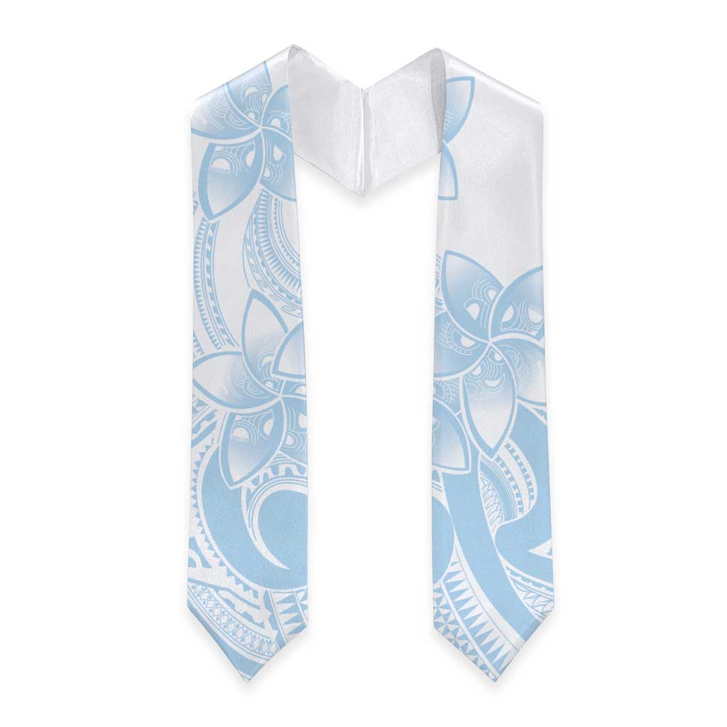 Polynesian Tribal Plumeria Lotu Tamaiti Graduation Stole Pastel Sky Blue LT9 - Polynesian Pride