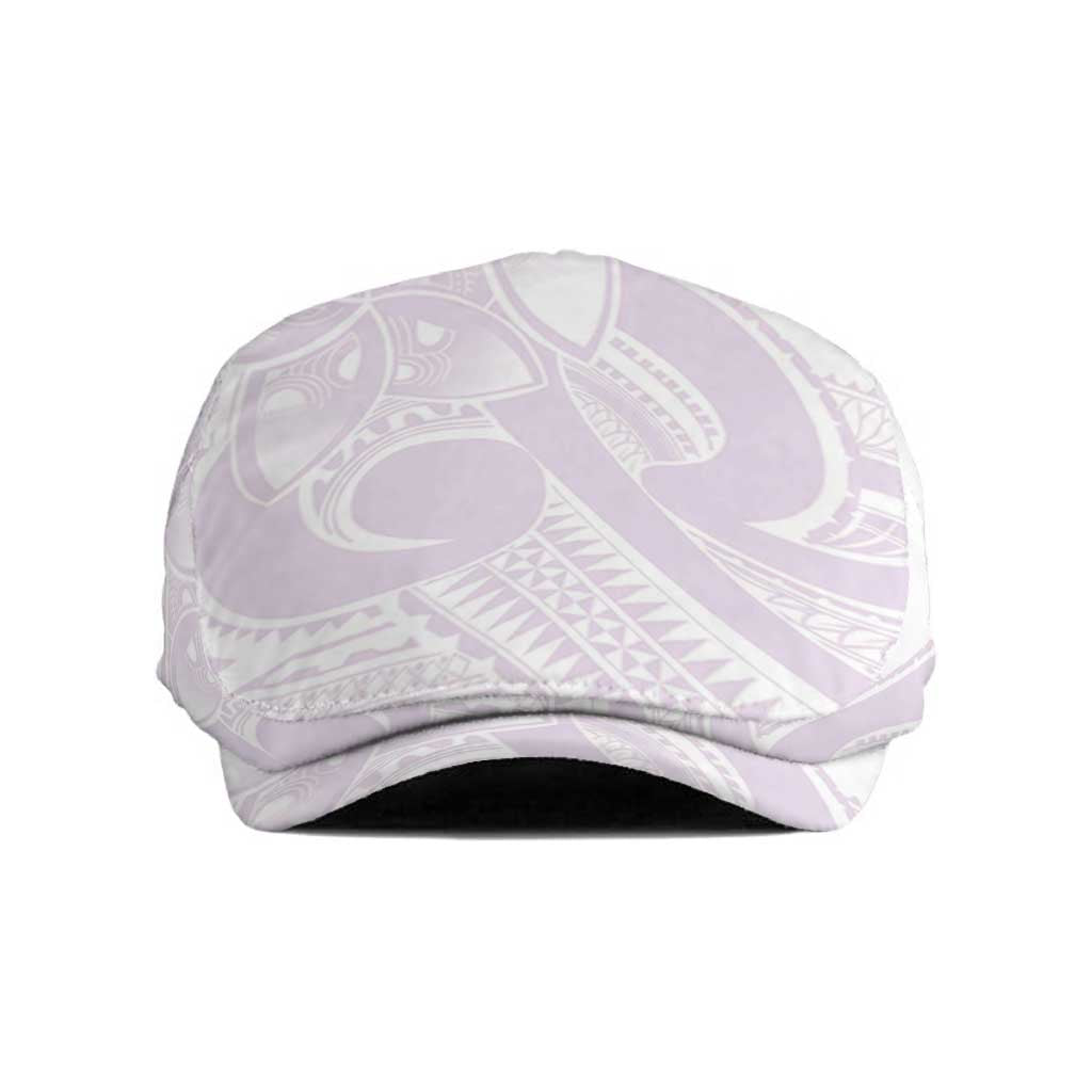 Polynesian Tribal Plumeria Lotu Tamaiti Jeff Hat Pastel Mauve - Polynesian Pride