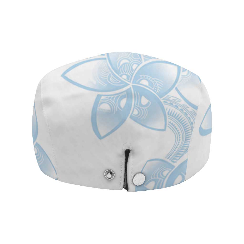 Polynesian Tribal Plumeria Lotu Tamaiti Jeff Hat Pastel Sky Blue - Polynesian Pride