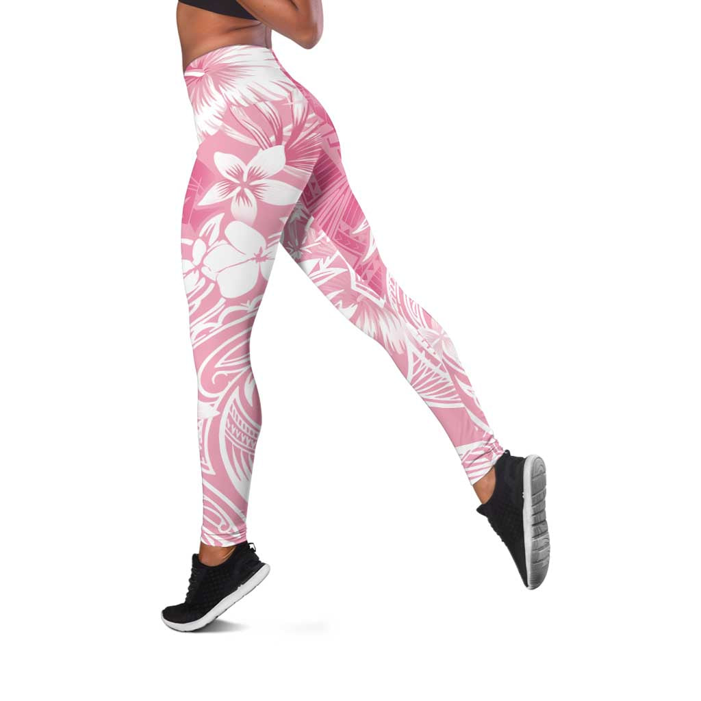 Polynesian Women's Day Leggings Plumeria Passion - Pink LT7