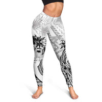 Polynesian Women's Day Leggings Plumeria Passion - White LT7