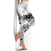 Polynesian Women's Day Leggings Plumeria Passion - White LT7