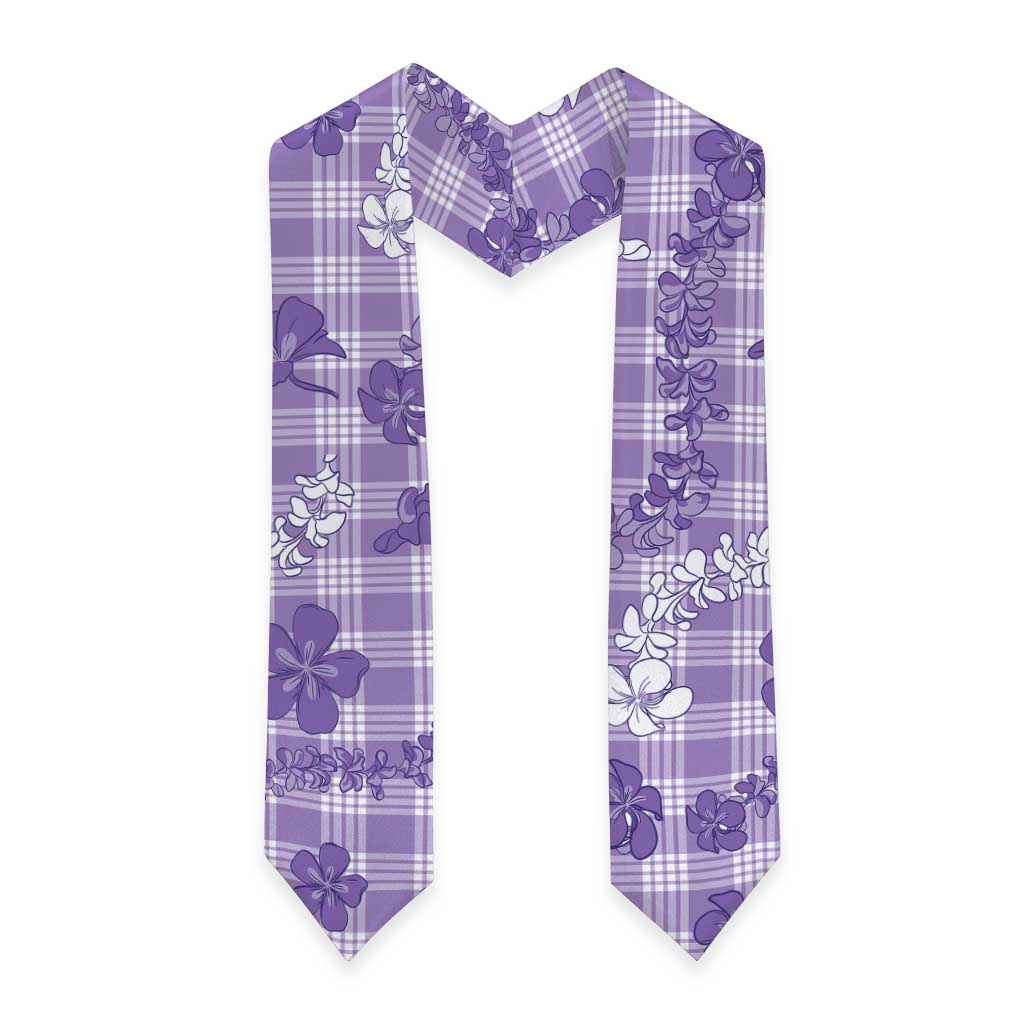Poni Aloha Hawaii Graduation Stole Plumeria Lei With Palaka Motif LT14 - Polynesian Pride