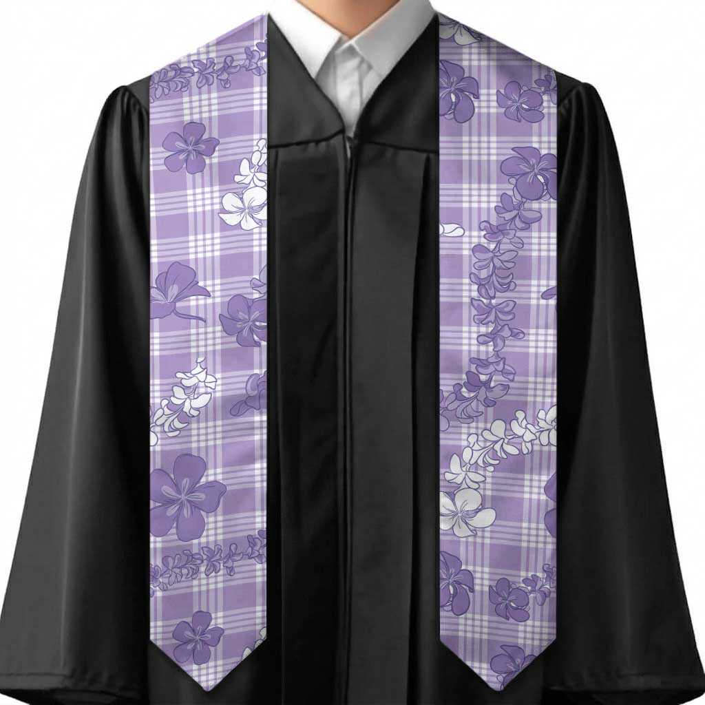 Poni Aloha Hawaii Graduation Stole Plumeria Lei With Palaka Motif LT14 - Polynesian Pride