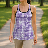 Poni Aloha Hawaii Hollow Tank Top Plumeria Lei With Palaka Motif LT14 - Polynesian Pride