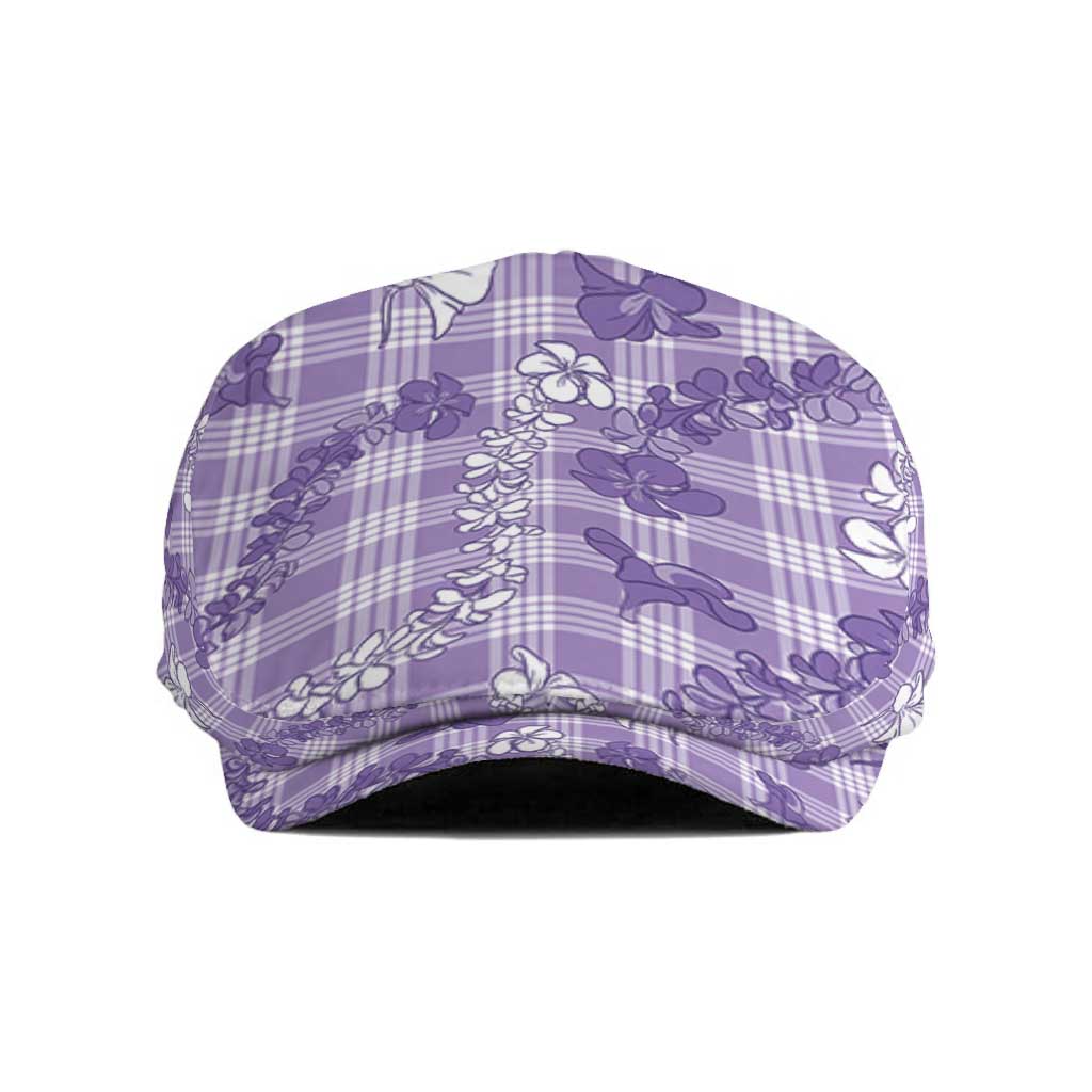 Poni Aloha Hawaii Jeff Hat Plumeria Lei With Palaka Motif - Polynesian Pride