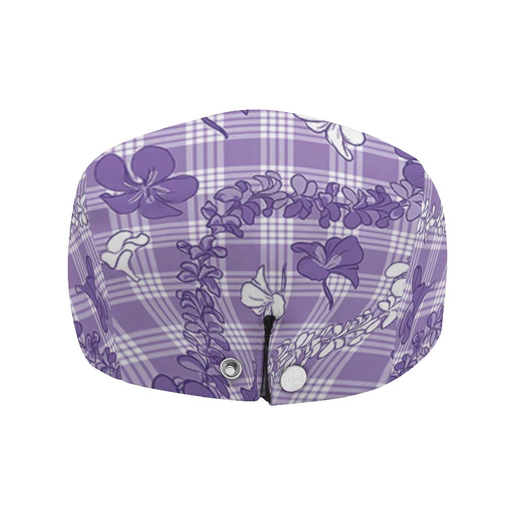 Poni Aloha Hawaii Jeff Hat Plumeria Lei With Palaka Motif - Polynesian Pride