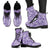 Poni Aloha Hawaii Leather Boots Plumeria Lei With Palaka Motif - Polynesian Pride