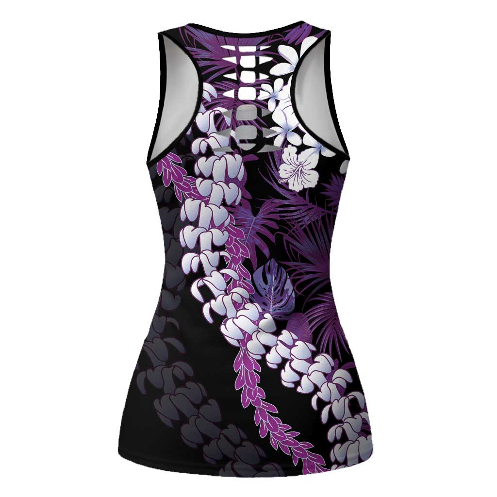Poni Aloha Hawaii Lei Hollow Tank Top Tropical Flowers Elegant Vibe LT14 - Polynesian Pride