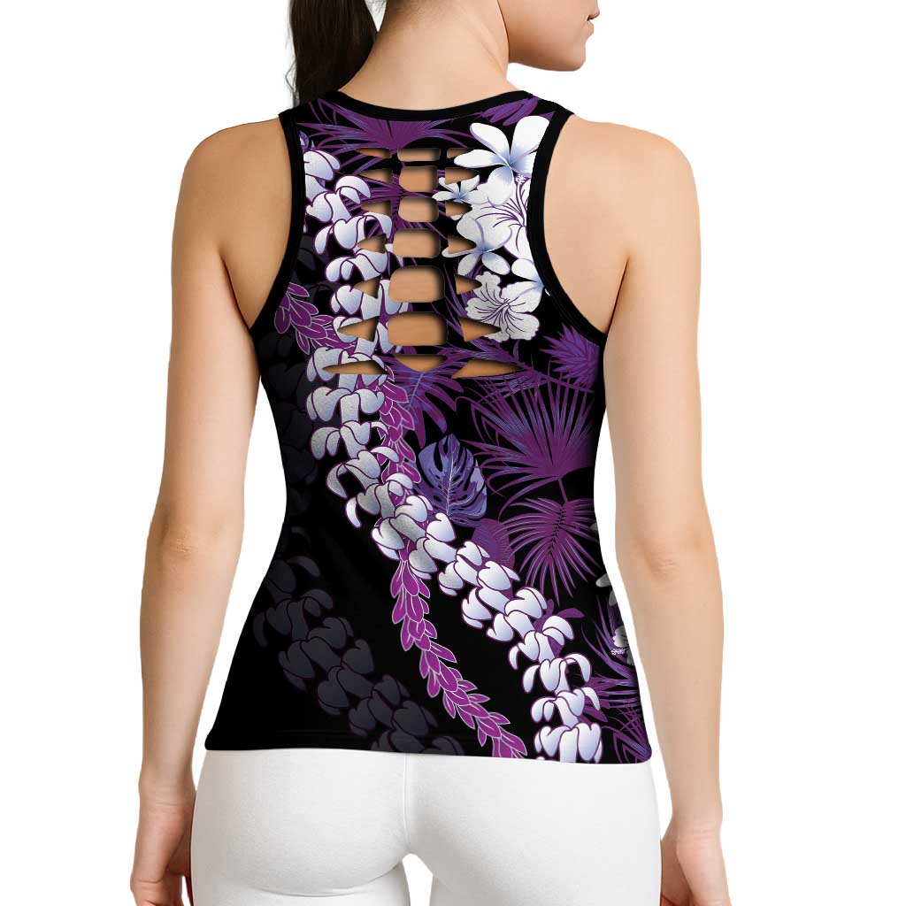 Poni Aloha Hawaii Lei Hollow Tank Top Tropical Flowers Elegant Vibe LT14 - Polynesian Pride