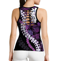 Poni Aloha Hawaii Lei Hollow Tank Top Tropical Flowers Elegant Vibe LT14 - Polynesian Pride