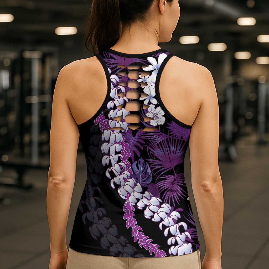 Poni Aloha Hawaii Lei Hollow Tank Top Tropical Flowers Elegant Vibe LT14 - Polynesian Pride